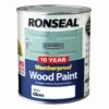 Ronseal 10 Year Weatherproof Wood Paint White Gloss Exterior Wood Paint, 750ml Tin -Paint Decoration ronseal 10 year weatherproof wood paint white gloss exterior wood paint 750ml tin5010214887736 08c bq