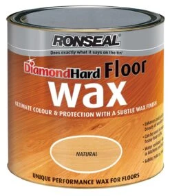 Ronseal Diamond Hard Natural Satin Wax Wood Wax, 2.5L