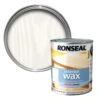 Ronseal Diamond Hard White Ash Matt Wax Wood Wax, 0.75L -Paint Decoration ronseal diamond hard white ash matt wax wood wax 0 75l5010214868858 02c bq
