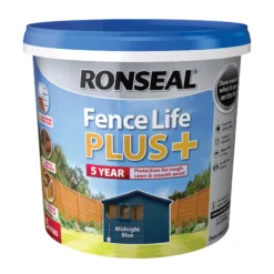 Ronseal Fence Life Plus Midnight Blue Matt Fence & Shed Treatment, 5L