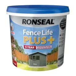 Ronseal Fence Life Plus Slate Matt Fence & Shed Treatment, 5L