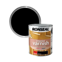 Ronseal Interior Ebony Gloss Varnish, 750ml