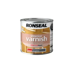 Ronseal Interior Graphite Gloss Varnish, 250ml -Paint Decoration ronseal interior graphite gloss varnish 250ml5010214894253 08c bq