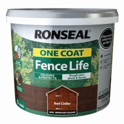 Ronseal One Coat Fence Life Red Cedar Matt Fence & Shed Treatment, 9L