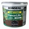 Ronseal One Coat Fence Life Tudor Black Oak Matt Fence & Shed Treatment, 9L -Paint Decoration ronseal one coat fence life tudor black oak matt fence shed treatment 9l5010214882991 08c bq