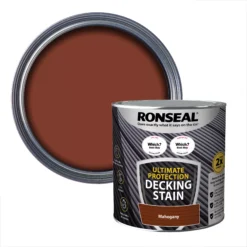 Ronseal Ultimate Protection Rich Mahogany Matt Decking Wood Stain, 2.5L