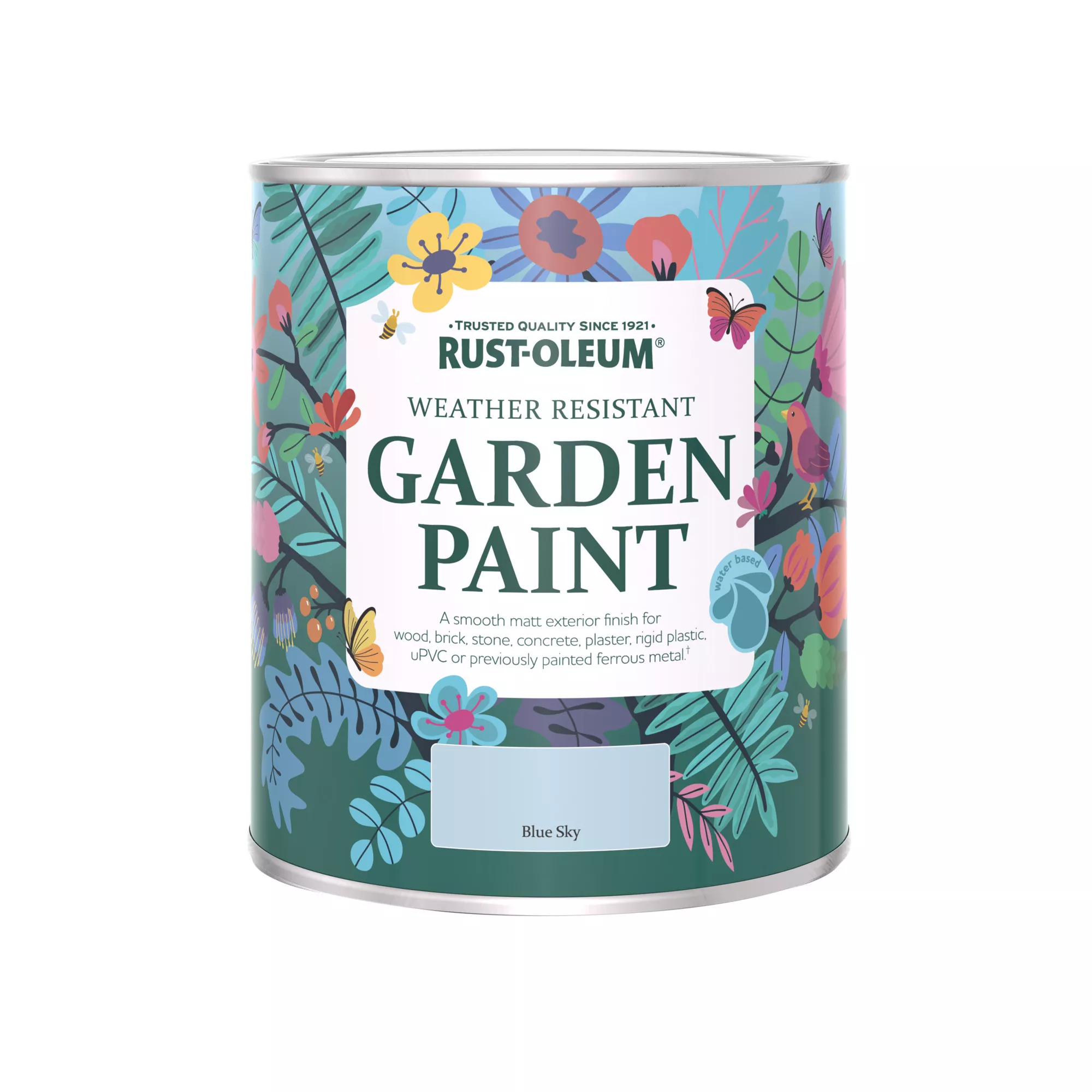 Rust-Oleum Garden Paint Blue Sky Matt Multi-surface Garden Paint, 750ml Tin 4 Rust-Oleum Garden Paint Blue Sky Matt Multi-surface Garden Paint, 750ml Tin - Image 2