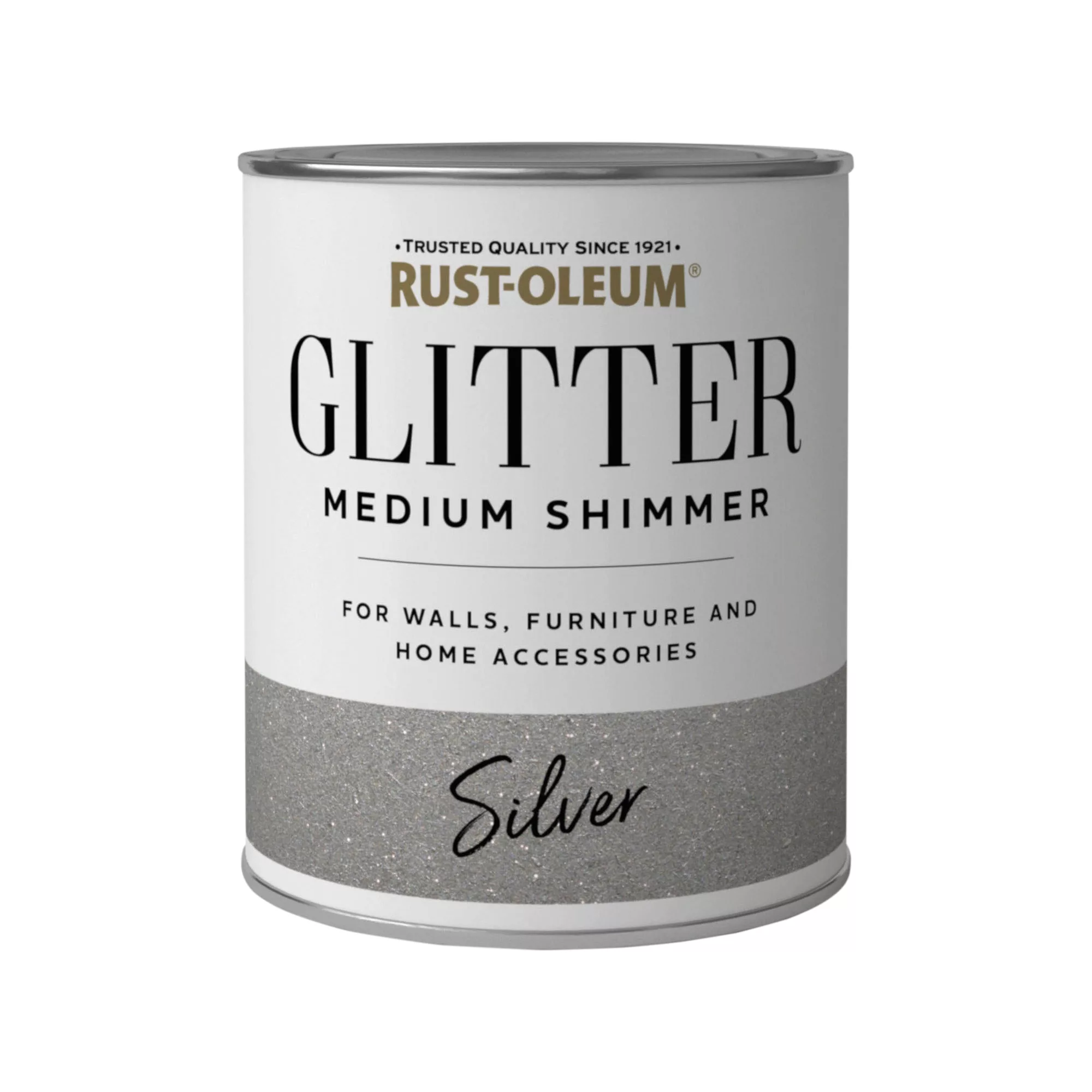 Rust-Oleum Medium Shimmer Silver Glitter Effect Mid Sheen Multi-surface Topcoat Paint Glitter, 750ml 4 Rust-Oleum Medium Shimmer Silver Glitter Effect Mid Sheen Multi-surface Topcoat Paint Glitter, 750ml - Image 2