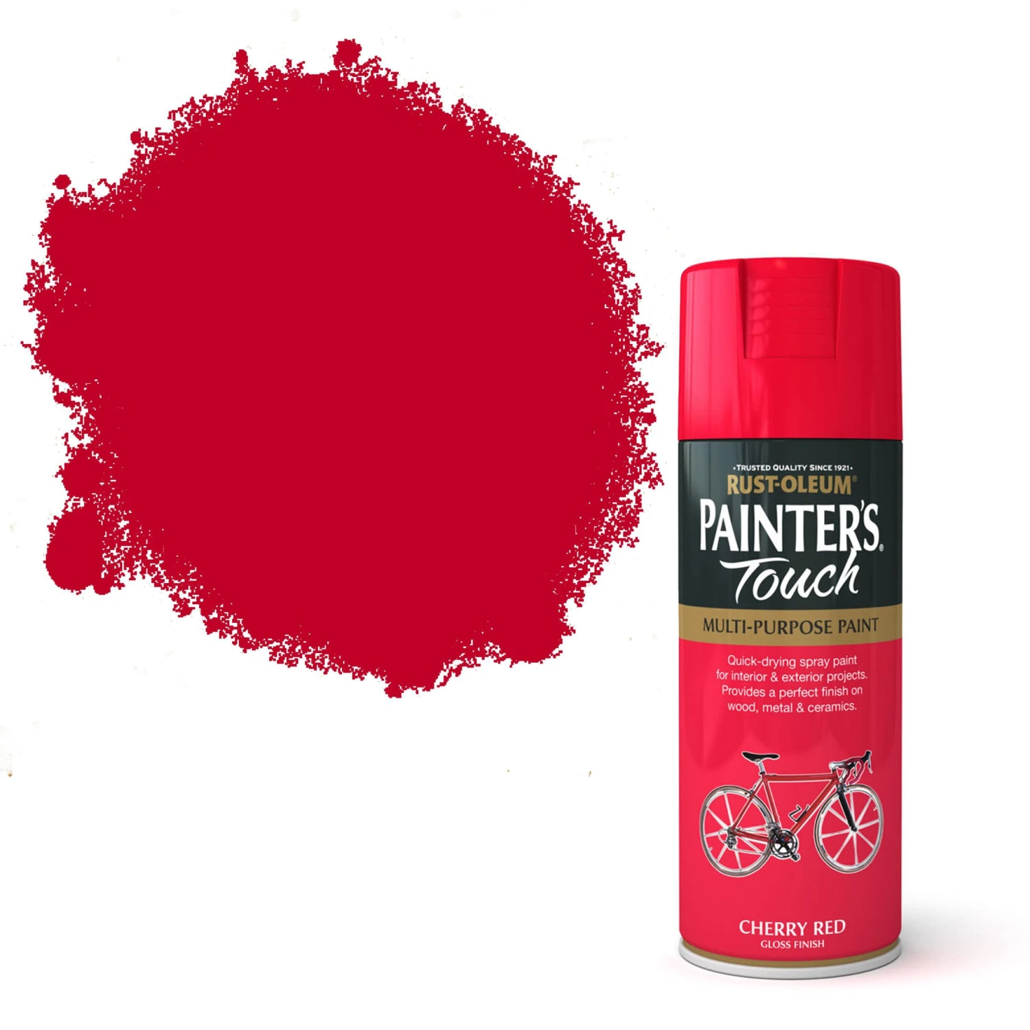 Rust-Oleum Painter's Touch Cherry Red Gloss Multi-surface Decorative Spray Paint, 400ml 3 Rust-Oleum Painter's Touch Cherry Red Gloss Multi-surface Decorative Spray Paint, 400ml