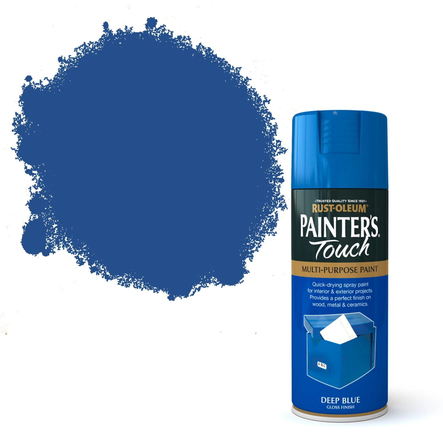 Rust-Oleum Painter's Touch Deep Blue Gloss Multi-surface Decorative Spray Paint, 400ml 3 Rust-Oleum Painter's Touch Deep Blue Gloss Multi-surface Decorative Spray Paint, 400ml