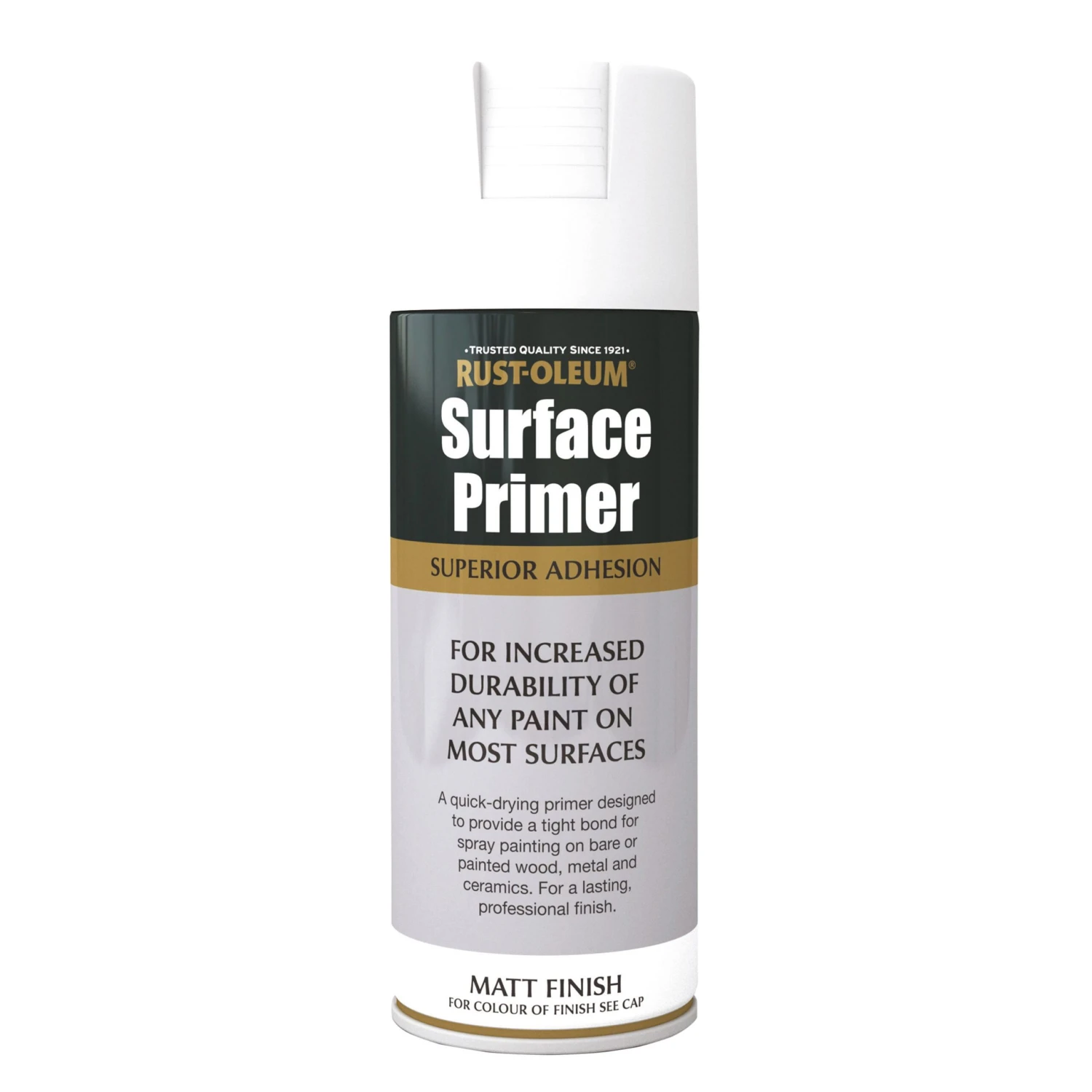 Rust-Oleum Surface Primer White Matt Multi-surface Primer Spray Paint, 400ml 4 Rust-Oleum Surface Primer White Matt Multi-surface Primer Spray Paint, 400ml - Image 2