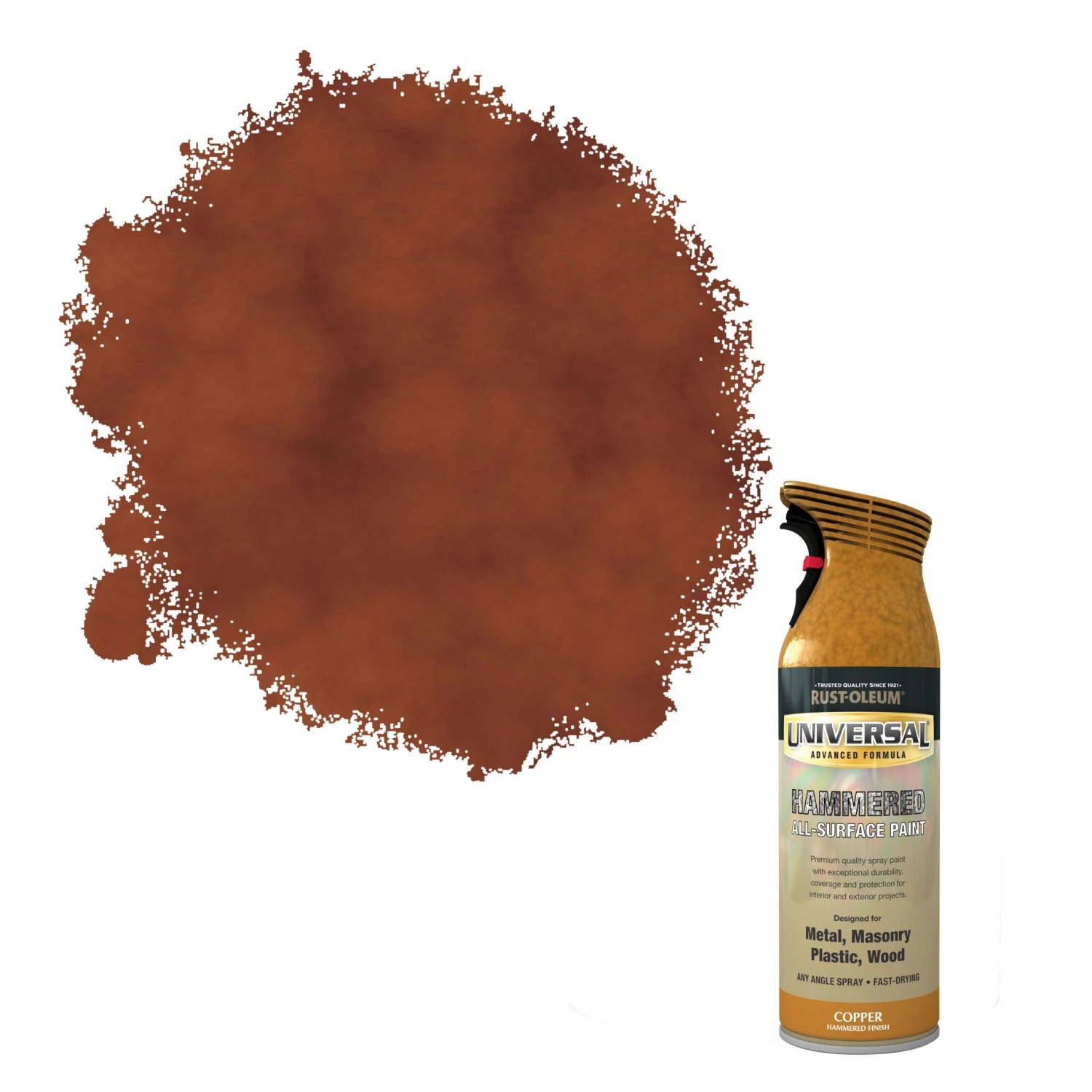 Rust-Oleum Universal Copper Hammered Effect Multi-surface Spray Paint, 400ml 3 Rust-Oleum Universal Copper Hammered Effect Multi-surface Spray Paint, 400ml