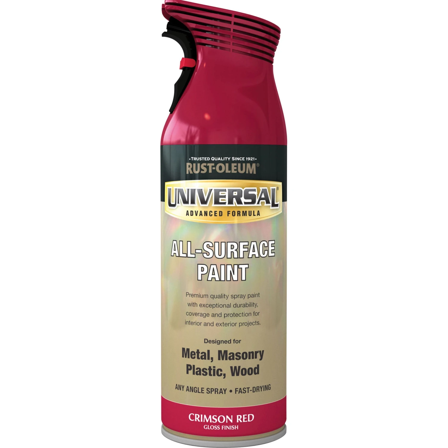 Rust-Oleum Universal Crimson Red Gloss Multi-surface Spray Paint, 400ml 4 Rust-Oleum Universal Crimson Red Gloss Multi-surface Spray Paint, 400ml - Image 2