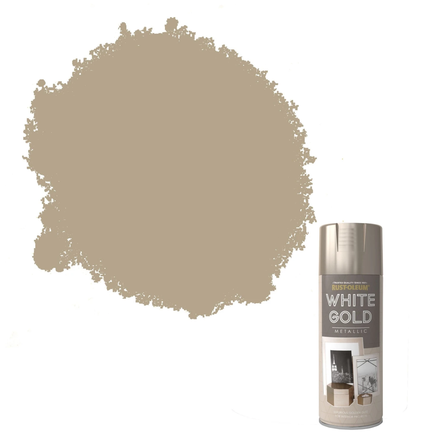 Rust-Oleum White Gold Effect Spray Paint, 400ml 3 Rust-Oleum White Gold Effect Spray Paint, 400ml