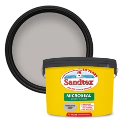 Sandtex Ultra Smooth Plymouth Grey Masonry Paint, 10L