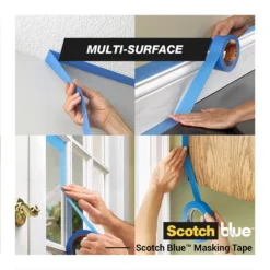 ScotchBlue Blue Masking Tape (L)41m (W)24mm, Pack Of 3 -Paint Decoration scotchblue blue masking tape l 41m w 24mm pack of 34054596722002 03i