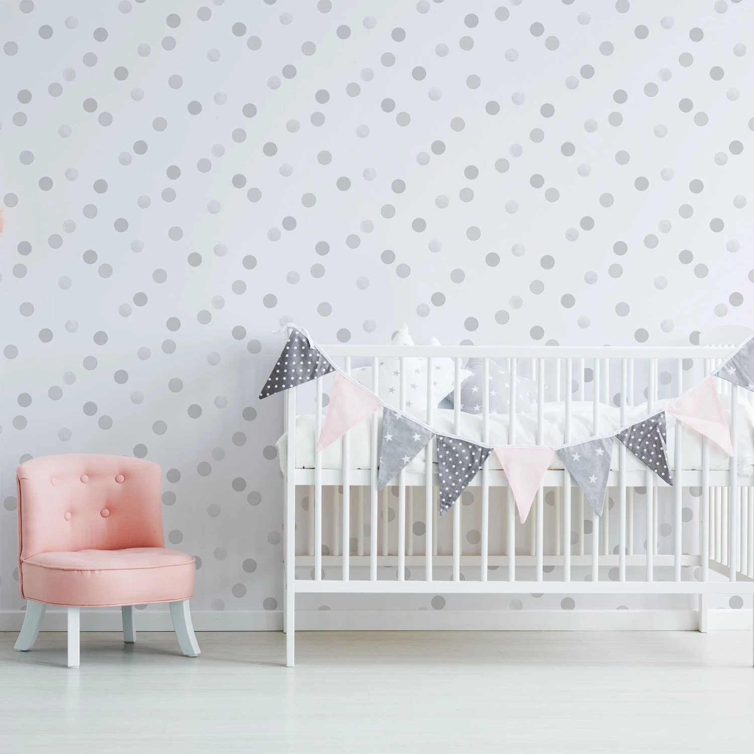Superfresco Easy White Dotty Silver Effect Smooth Wallpaper 6 Superfresco Easy White Dotty Silver Effect Smooth Wallpaper - Image 4