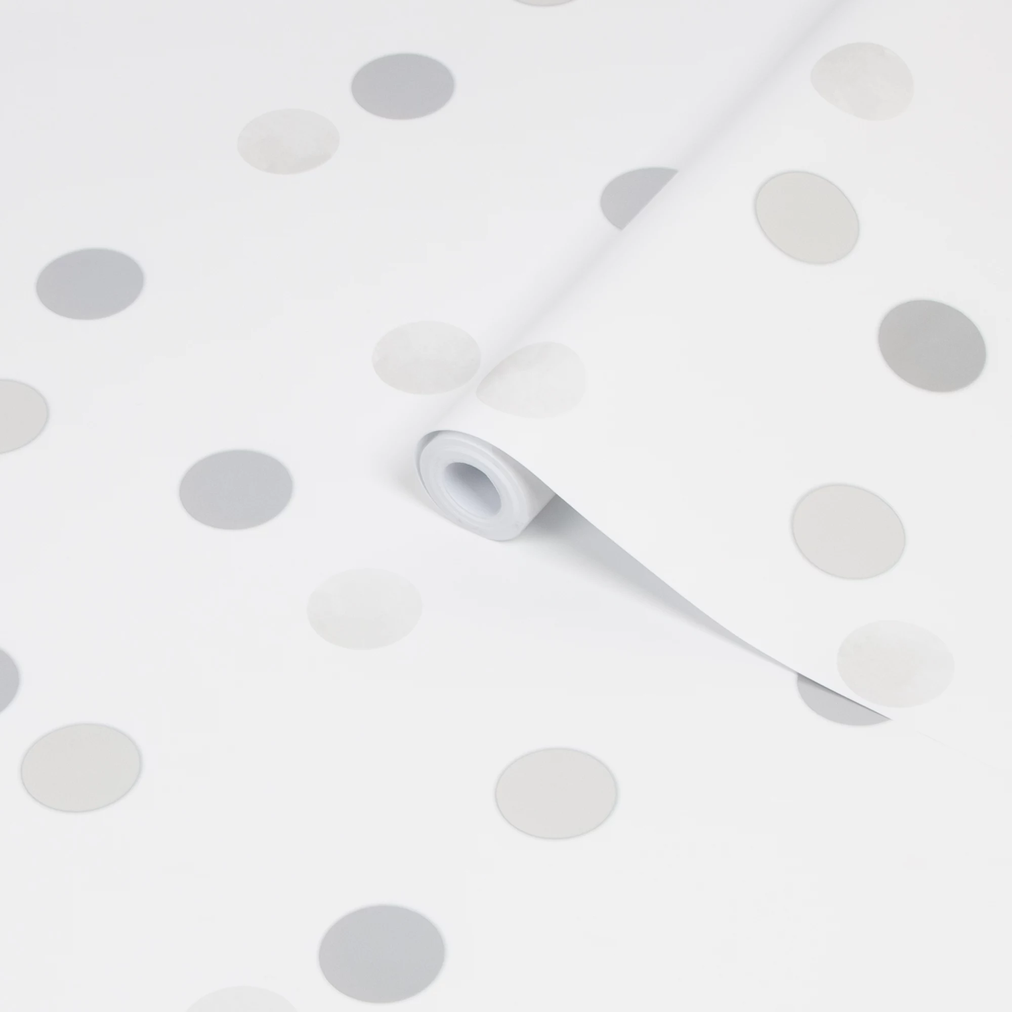 Superfresco Easy White Dotty Silver Effect Smooth Wallpaper 4 Superfresco Easy White Dotty Silver Effect Smooth Wallpaper - Image 2