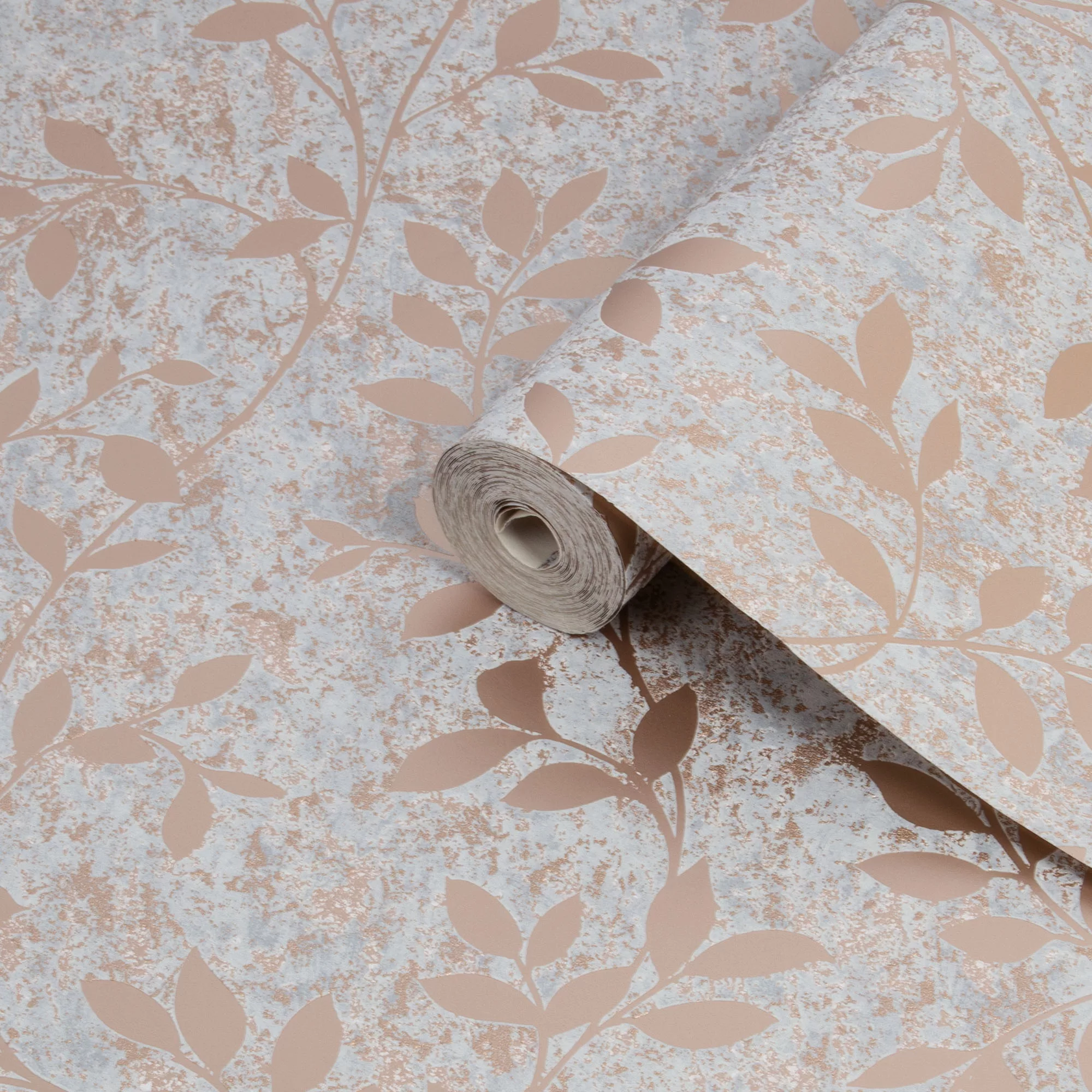 Superfresco Milan Grey Trail Rose Gold Effect Smooth Wallpaper 4 Superfresco Milan Grey Trail Rose Gold Effect Smooth Wallpaper - Image 2