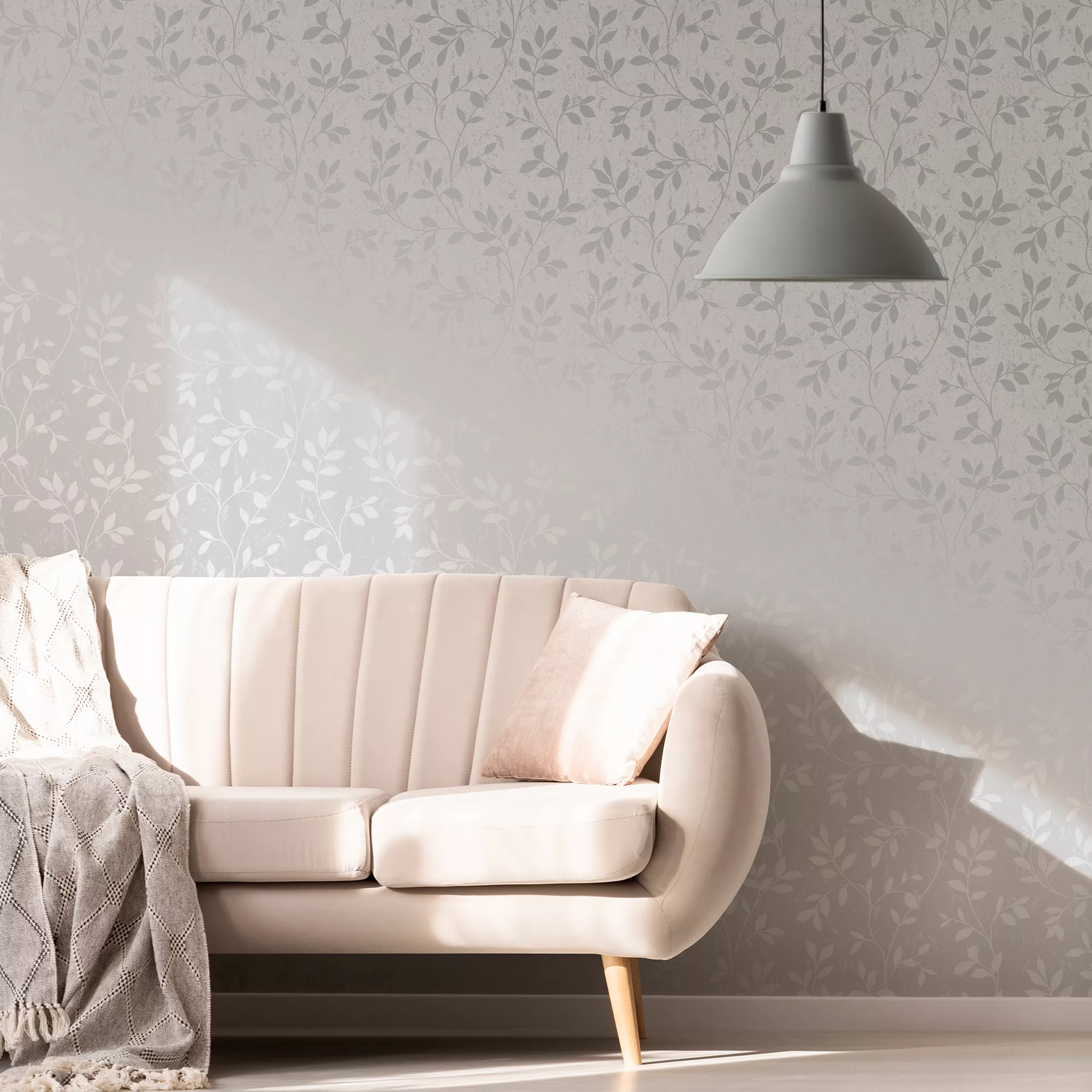 Superfresco Milan Grey Trail Silver Effect Smooth Wallpaper 6 Superfresco Milan Grey Trail Silver Effect Smooth Wallpaper - Image 4