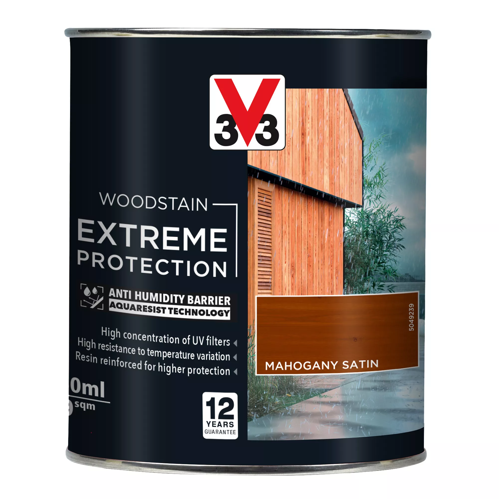 V33 Extreme Protection Mahogany Satin Wood Stain, 750ml 4 V33 Extreme Protection Mahogany Satin Wood Stain, 750ml - Image 2