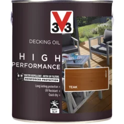 V33 High Performance Teak UV Resistant Decking Wood Oil, 2.5L 11 V33 High Performance Teak UV Resistant Decking Wood Oil, 2.5L -Paint Decoration v33 high performance teak uv resistant decking wood oil 2 5l3153895164382 03c