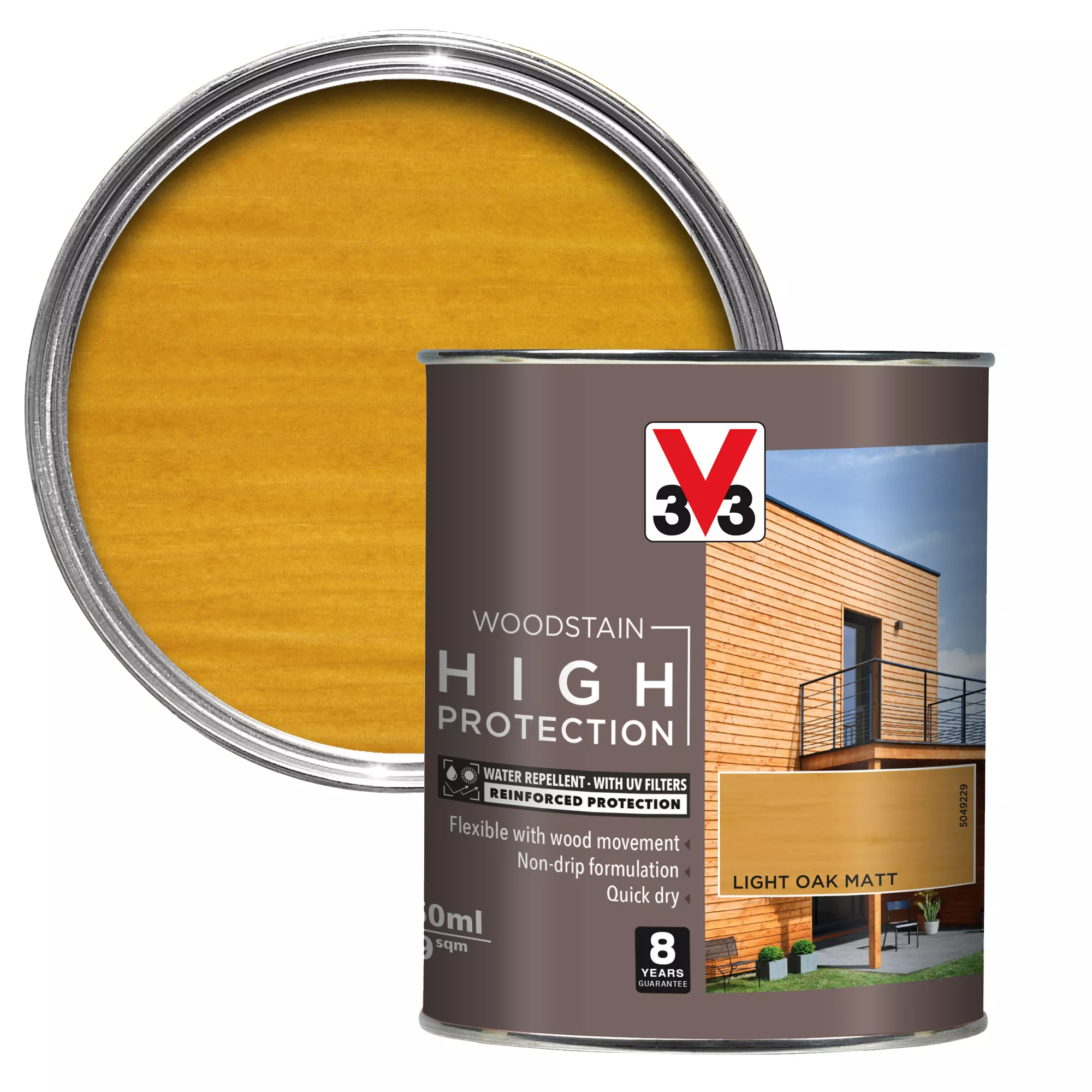 V33 High Protection Light Oak Matt Wood Stain, 750ml 3 V33 High Protection Light Oak Matt Wood Stain, 750ml