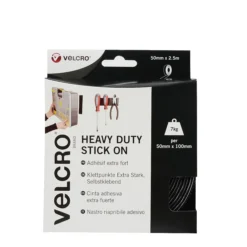 Velcro Brand Black Hook & Loop Tape (L)2.5m (W)50mm -Paint Decoration velcro brand black hook loop tape l 2 5m w 50mm5030610602450 08c bq